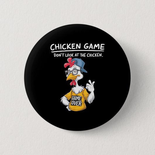 Chicken Game Humorous Family Tee - Uni-adults &amp Button (Vorderseite)