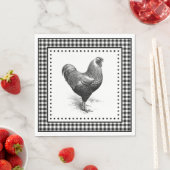 Chicken Gingham Serviette (Beispiel)