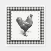 Chicken Gingham Serviette (Vorderseite)