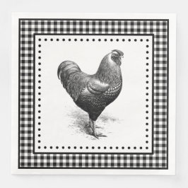 Chicken Gingham Serviette