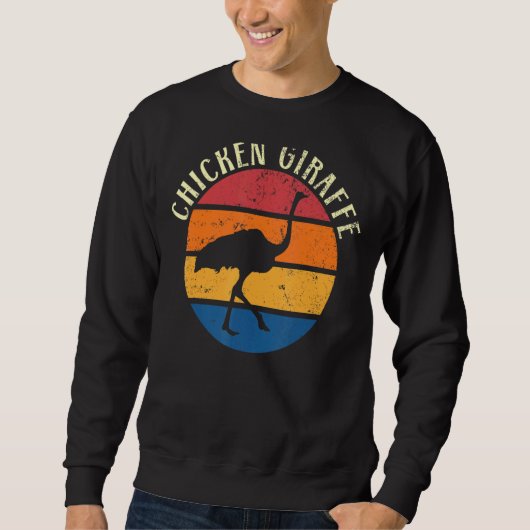 Chicken Giraffe Ostrich Animal Flighless Bird Sweatshirt (Vorderseite)