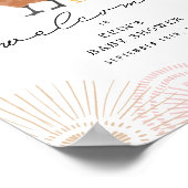 Chicken Girl Baby Dusche Rosa Willkommen Poster (Ecke)