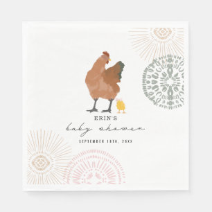 Chicken Girl Baby Duschkick Serviette