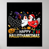 Chicken Halloween Thanksgiving Funny Happy Halloth Poster (Vorne)