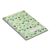 Chicken Happy Pattern light green Notizblock (Rechte Seite)
