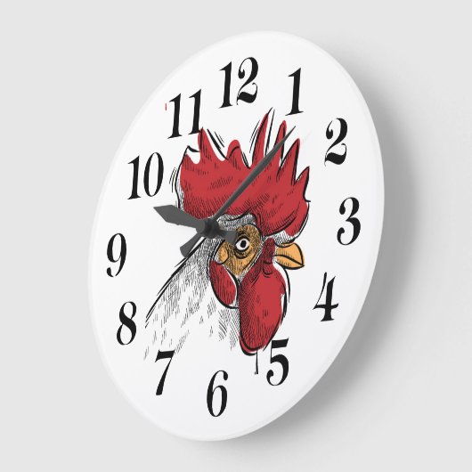Chicken Head Wall Clock Große Wanduhr (Winkel)