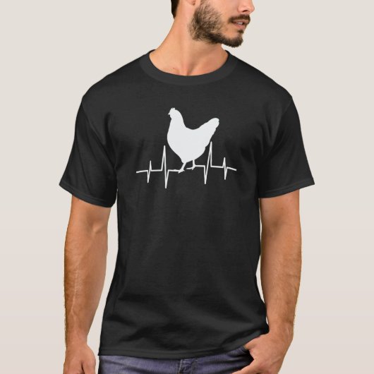 Chicken heartbeat chicken frequency my heart beats T-Shirt (Vorderseite)