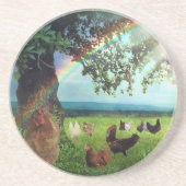 Chicken Heaven Getränkeuntersetzer (Vorne)