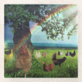 Chicken Heaven Glasuntersetzer (Vorderseite)