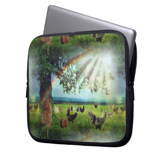 Chicken Heaven Laptopschutzhülle (Vorderseite Links)