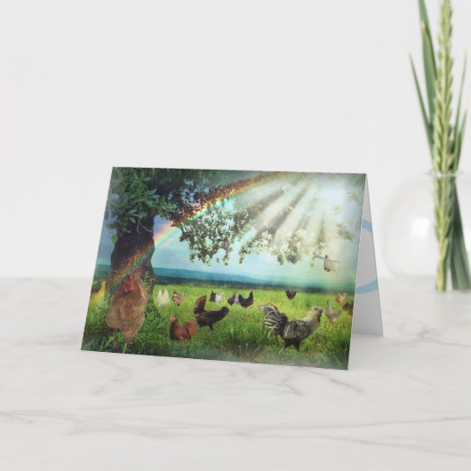 Chicken Heaven Sympathy Card Karte (Vorderseite)