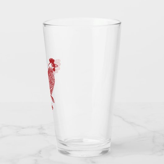 Chicken Hen Beer Glas (Links)