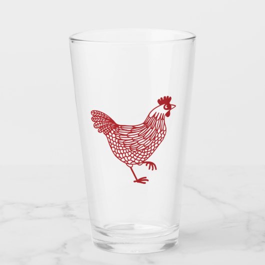 Chicken Hen Beer Glas (Vorderseite)