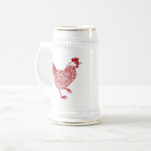 Chicken Hen Bierglas (Vorderseite Links)