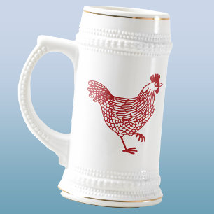 Chicken Hen Bierglas