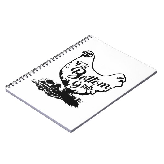 Chicken Hen Fat Bottom Notebook Notizblock (Linke Seite)