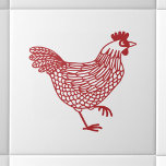 Chicken Hen Fliese<br><div class="desc">Eine rote Henne für Geflügelliebhaber. Originelle Kunst von Nic Squirrell.</div>