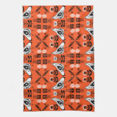 Chicken Hen Folk Geschirrtuch (Vertikal)