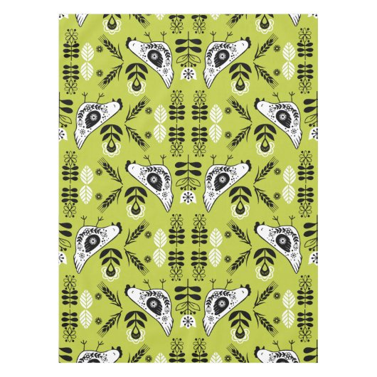 Chicken Hen Folk Tischdecke (Vorderseite)