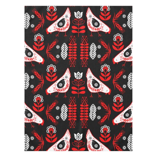 Chicken Hen Folk Tischdecke (Vorderseite)
