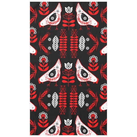 Chicken Hen Folk Tischdecke (Vorderseite)