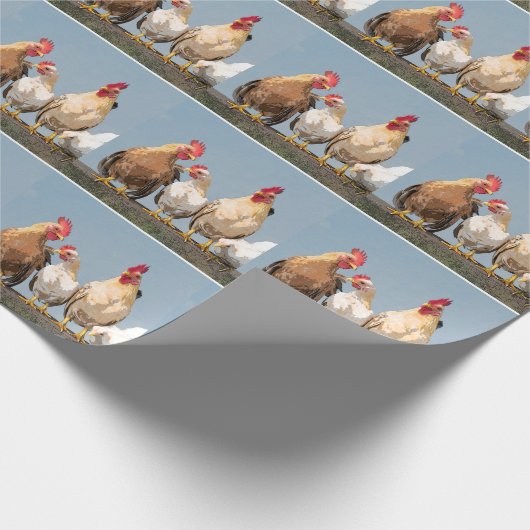 Chicken Hen Geschenkpapier (Ecke)