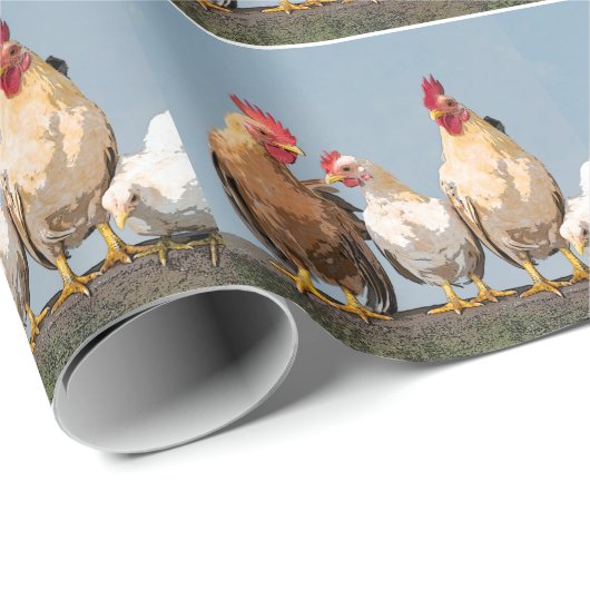 Chicken Hen Geschenkpapier (Rolleneckpunkt)