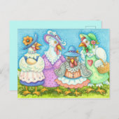 CHICKEN HEN PARTY, LAND GEFÜHRT FREUNDE Funny Postkarte (Vorne/Hinten)