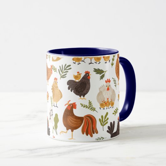 Chicken Hen Rooster Broiler Fryer Capon Poussin Tasse (VorderseiteRechts)