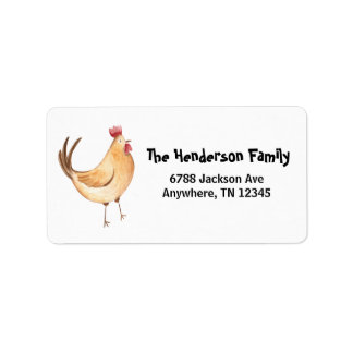 Chicken Hen Rücksendeadressen-Aufklebers Adressaufkleber