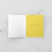 Chicken Hen Yellow Vielen Dank Dankeskarte (Innenseite)