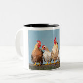 Chicken Hen Zweifarbige Tasse (Vorderseite Links)