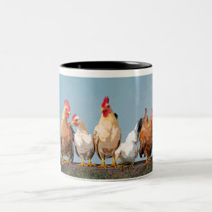 Chicken Hen Zweifarbige Tasse