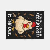 Chicken I Don't Have A Screw Loose, Funny, Jokes, Fleecedecke (Vorderseite (Horizontal))