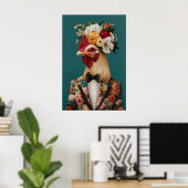 Chicken In Suit Poster, Chicken Portrait, Chicken Poster (Heimbüro)