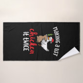 Chicken It zweimal Funny Chicken Weihnachtsdesign Badehandtuch (Badehandtuch)