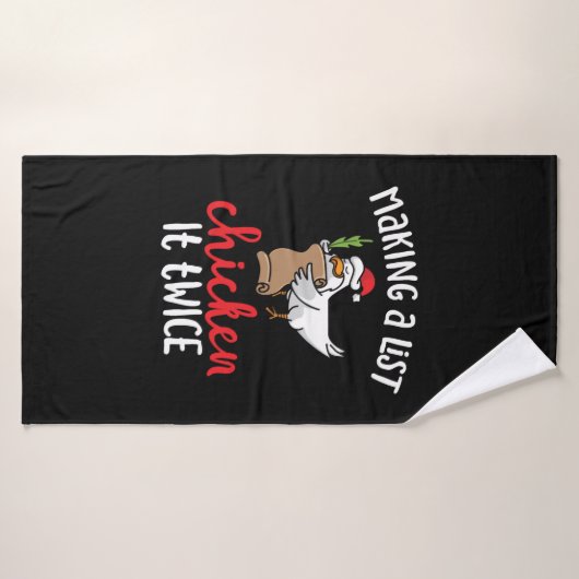 Chicken It zweimal Funny Chicken Weihnachtsdesign Badehandtuch (Badehandtuch)