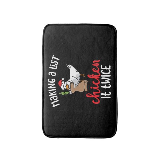 Chicken It zweimal Funny Chicken Weihnachtsdesign Badematte (Vorderseite Vertikal)