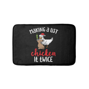 Chicken It zweimal Funny Chicken Weihnachtsdesign Badematte