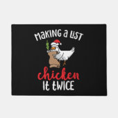 Chicken It zweimal Funny Chicken Weihnachtsdesign Fußmatte (Vorderseite)