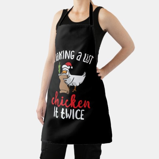 Chicken It zweimal Funny Chicken Weihnachtsdesign Schürze (InSitu)