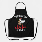 Chicken It zweimal Funny Chicken Weihnachtsdesign Schürze (Vorderseite)