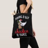 Chicken It zweimal Funny Chicken Weihnachtsdesign Tasche (Von Nahem)