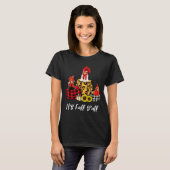 Chicken It's Fall Y'all Leopard Pumpkin Autumn Tha T-Shirt (Vorne ganz)