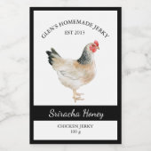 Chicken Jerky Label Lebensmitteletikett (Einzelnes Label)