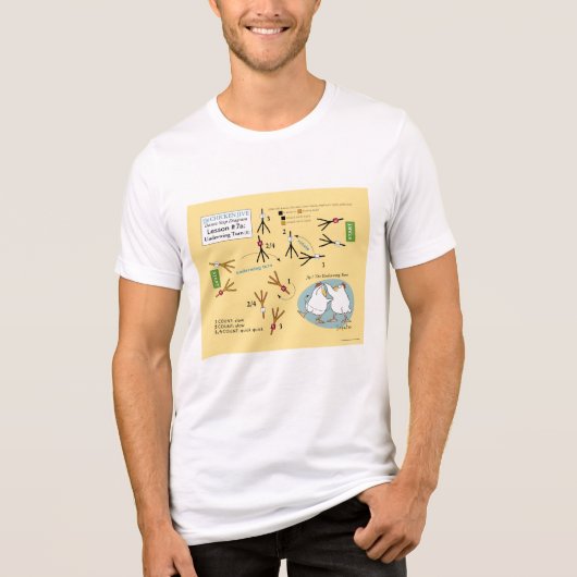 CHICKEN JIVE DANCE STEP DIAGRAM von Sandra Boynton Tri-Blend Shirt (Vorderseite)
