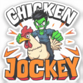 Chicken Jockey Aufkleber (Vorderseite)