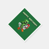 Chicken Jockey Funny Gaming Block Party Serviette (Ecke)