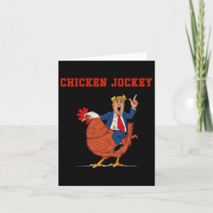 Chicken Jockey Funny Trump Meme Karte