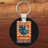 Chicken Jockey Trump Funny Meme 10 Schlüsselanhänger (Vorderseite)